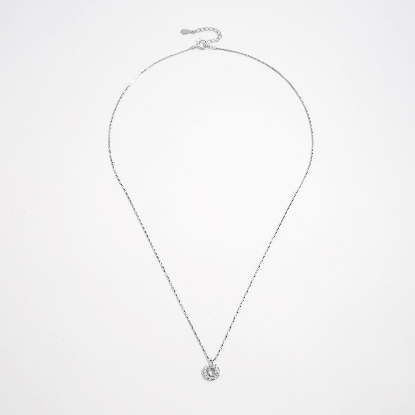 Collier pendentif en argent sterling 925 et zircone