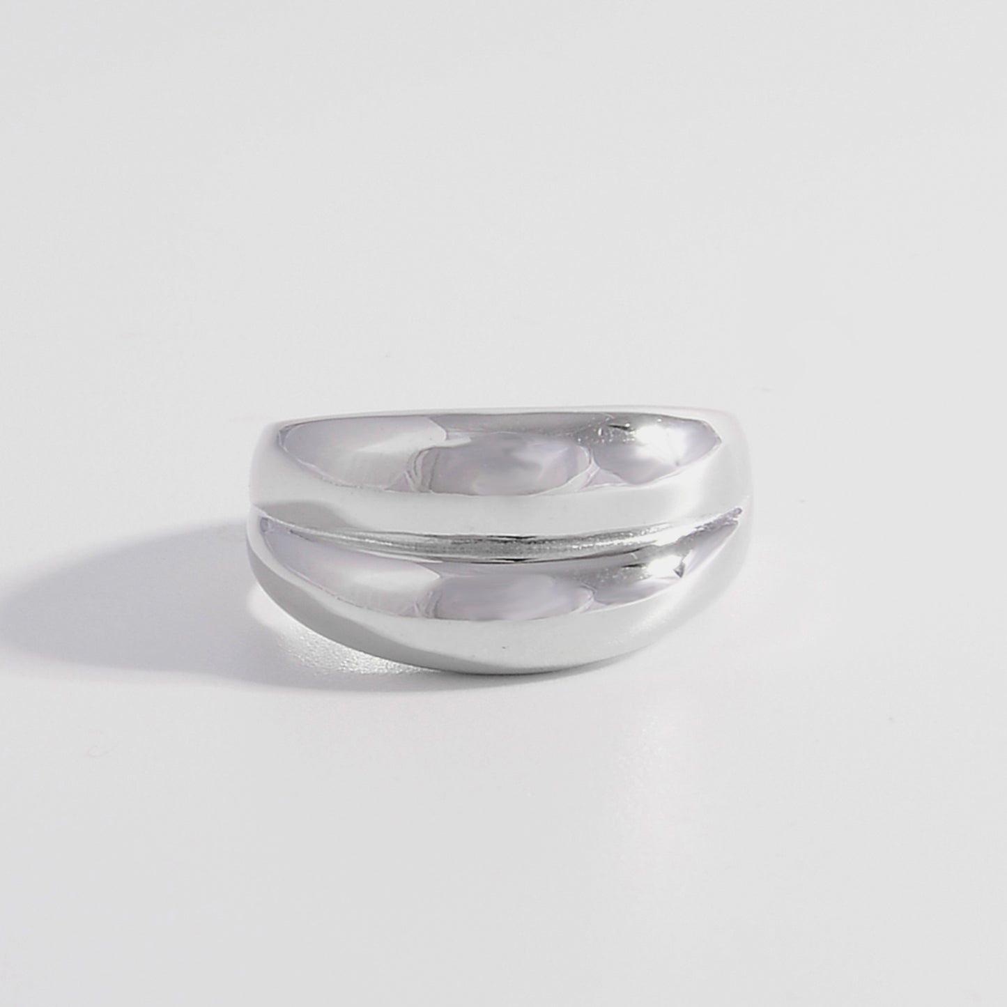 Bague bombée en argent sterling 925