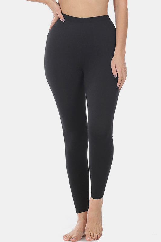 Legging taille haute en microfibre Zenana Premium