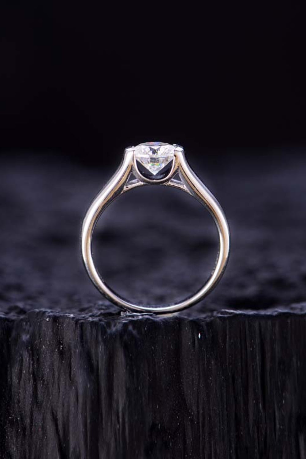 Bague en argent sterling 925 moissanite 1,5 carat