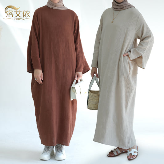 Robe de tous les jours d'automne et d'hiver pour femmes du Moyen-Orient, Dubaï, Turquie