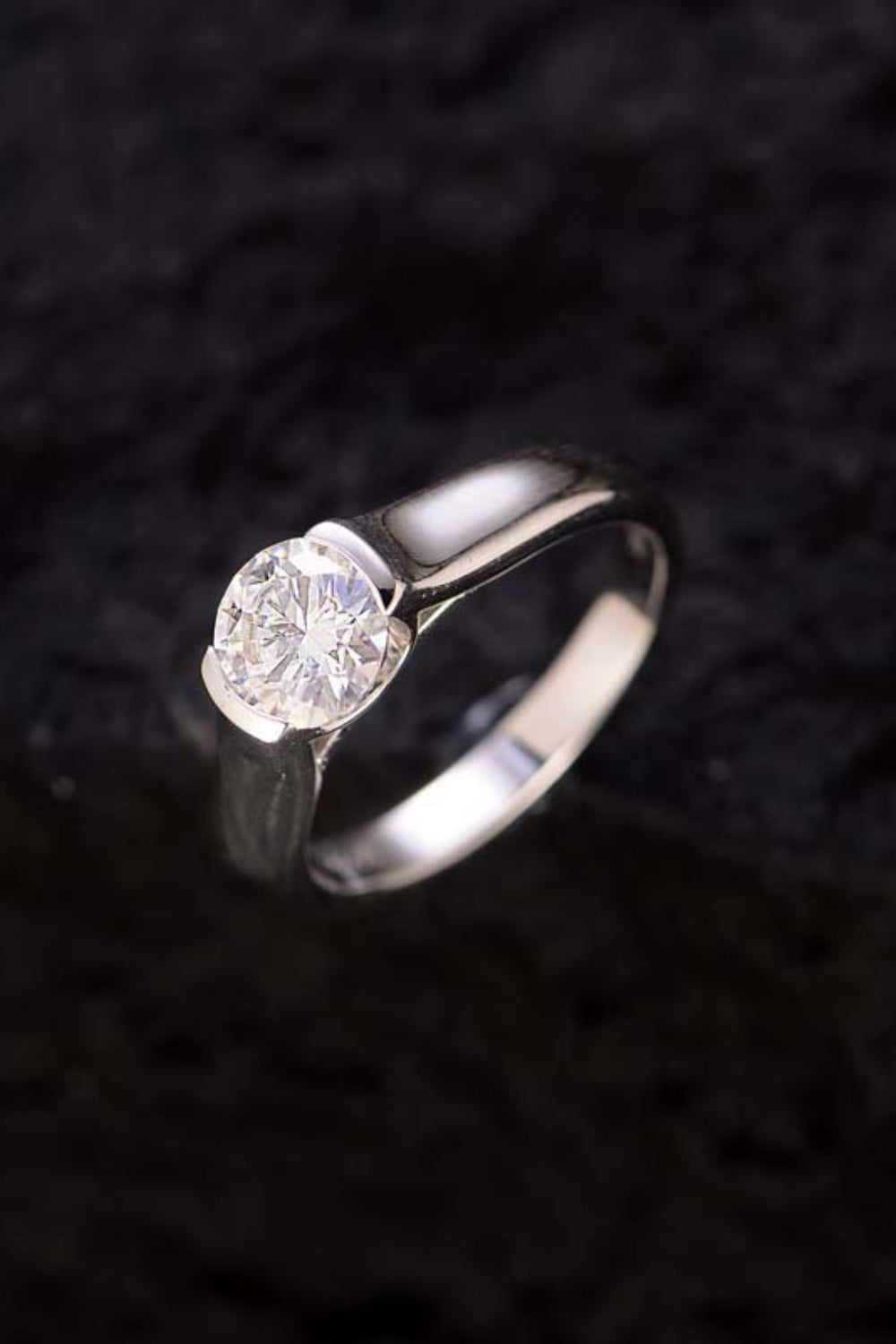 Bague en argent sterling 925 moissanite 1,5 carat