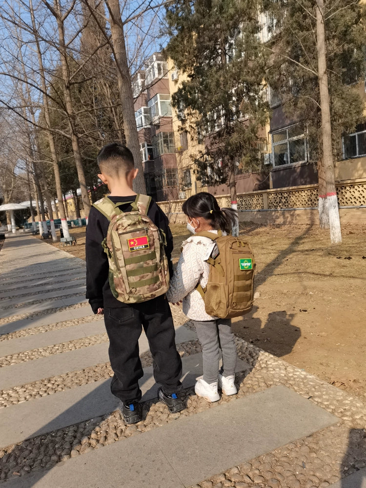 Sac à dos tactique pour enfants, ventilateur militaire de voyage en plein air 12L