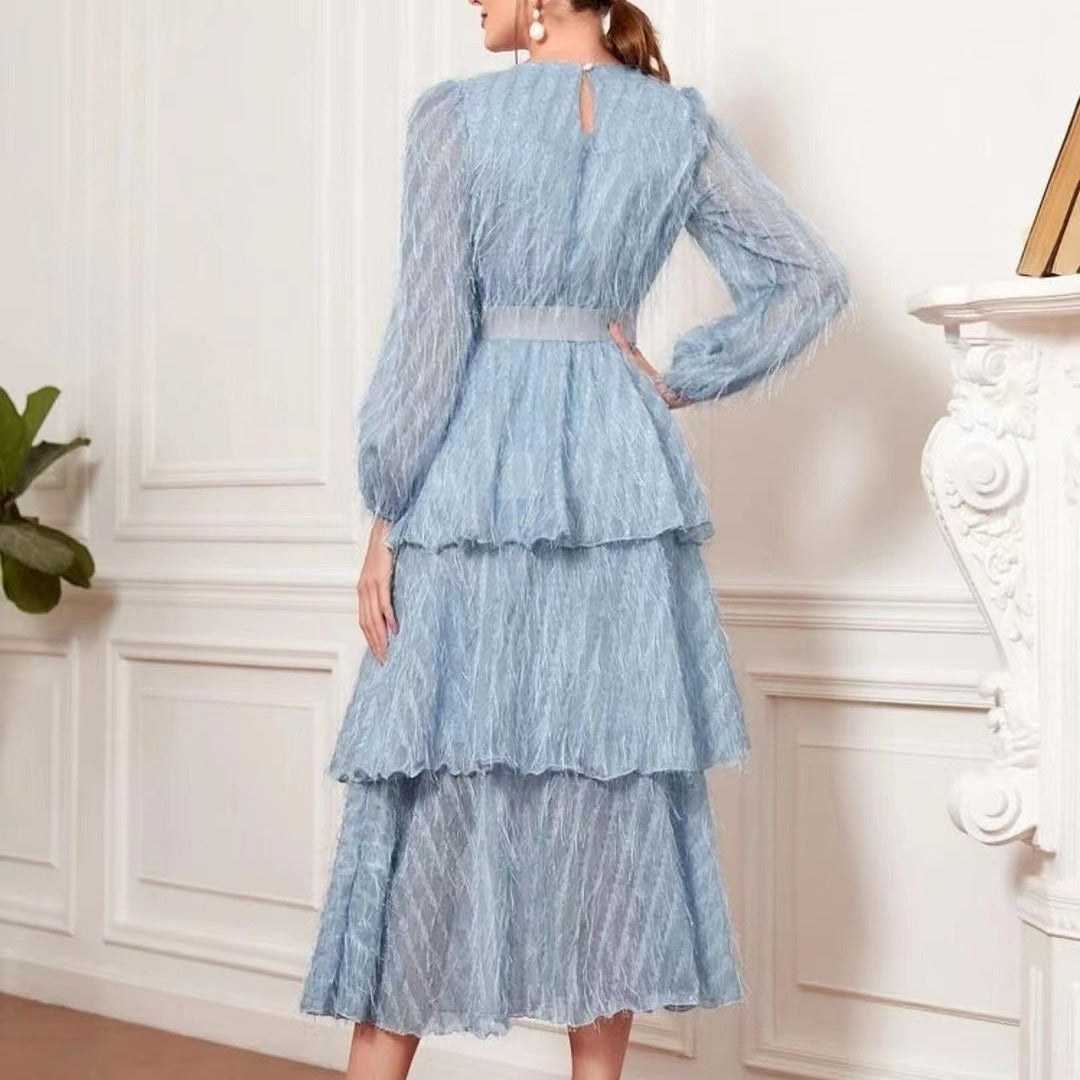 Vestido ajustado de encaje retro para mujer