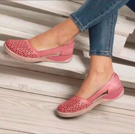 Sandalias de mujer 2022, zapatos hechos a mano de verano para mujer, sandalias de cuero transpirables, zapatos planos de mujer, zapatilla de soporte personalizada de estilo Retro