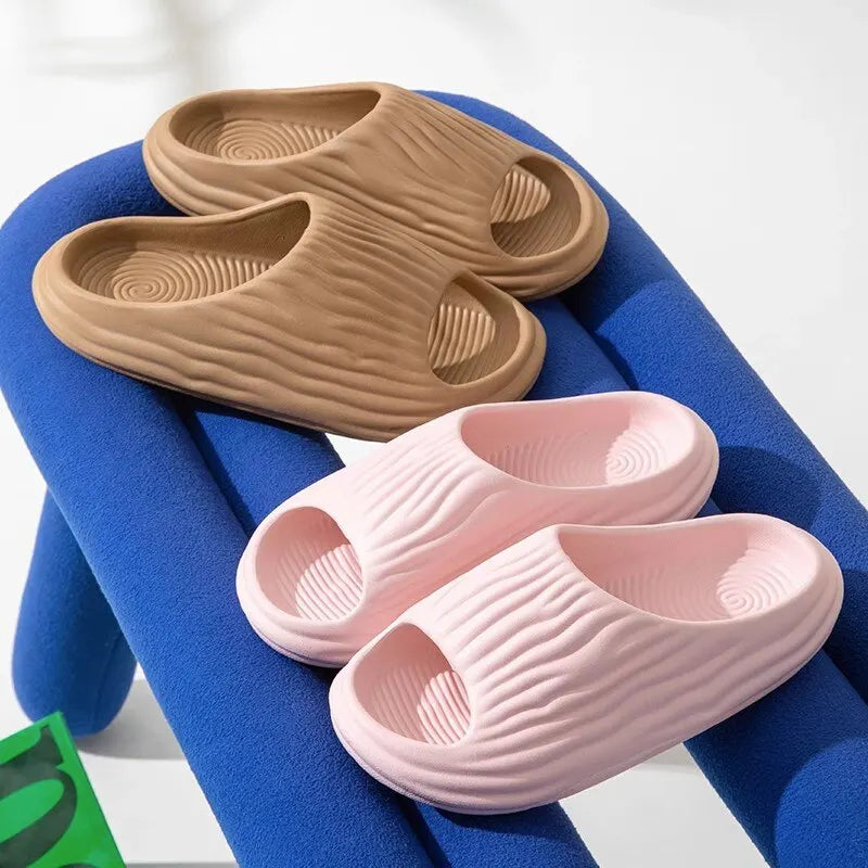 Toboganes De Plataforma Gruesa De Eva Súper Suaves para Mujer, Zapatillas Antideslizantes De Baño Interior Minimalistas Y Cómodas, Zapatillas para Mujer