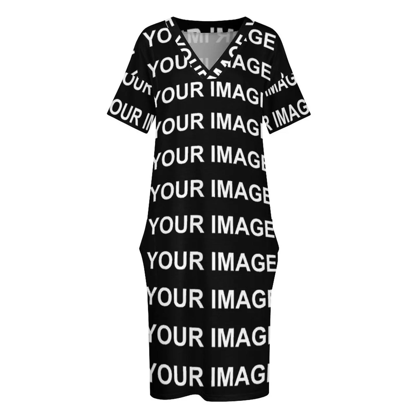 Votre Image robe décontractée personnalisée été conception sur mesure robes Kawaii dames col en V imprimé robe de Style de rue grande taille 5XL