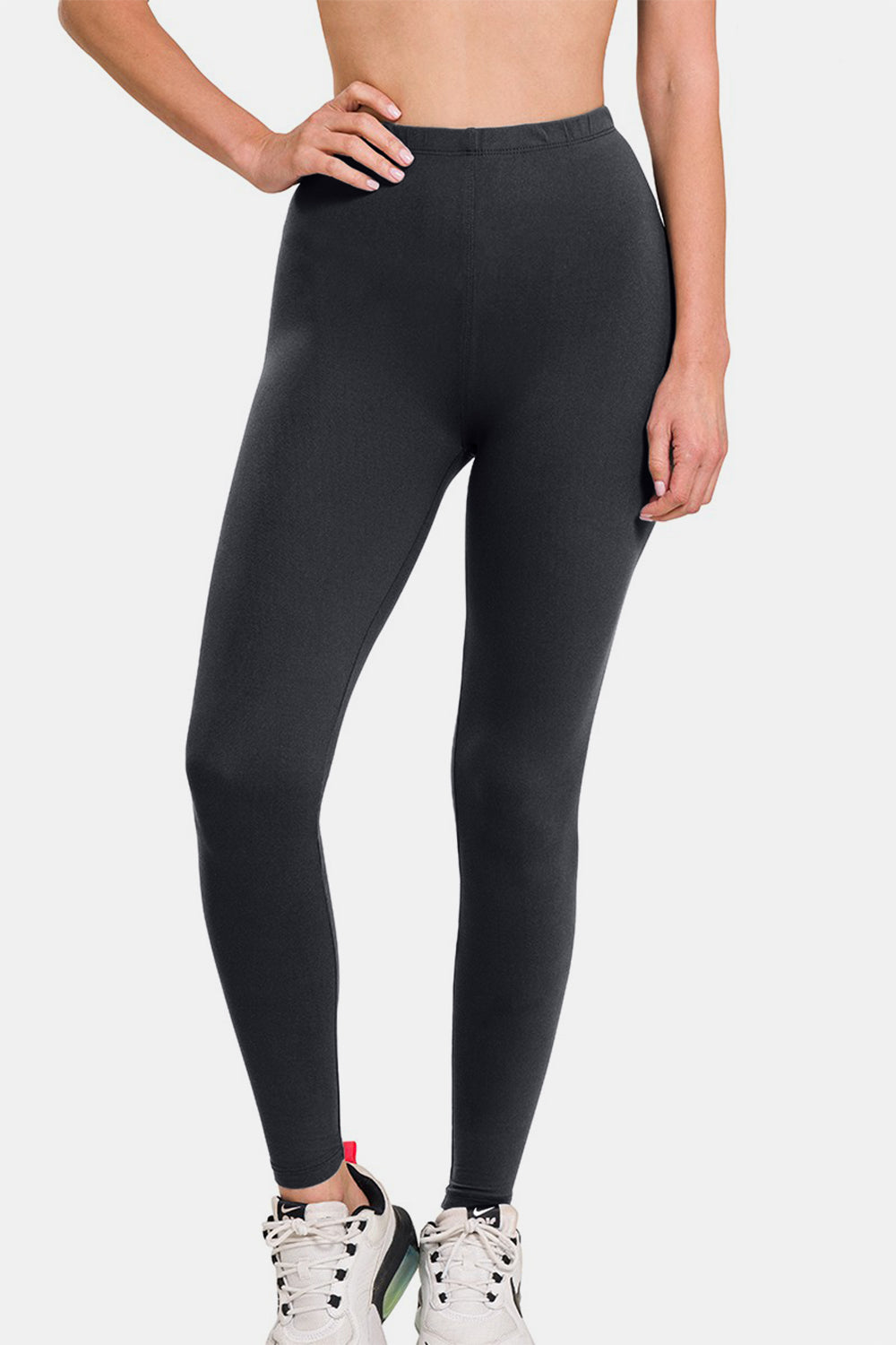 Legging taille haute en microfibre Zenana Premium