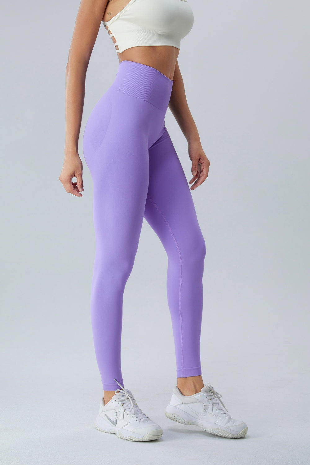 Legging actif froncé taille haute