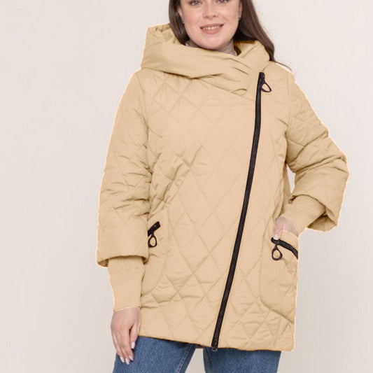 Manteau matelassé en coton pour femme, vêtement d'hiver mi-long