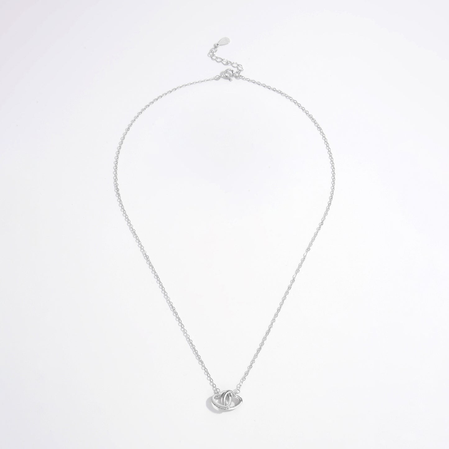 Collier coeur en argent sterling 925 incrusté de zircons