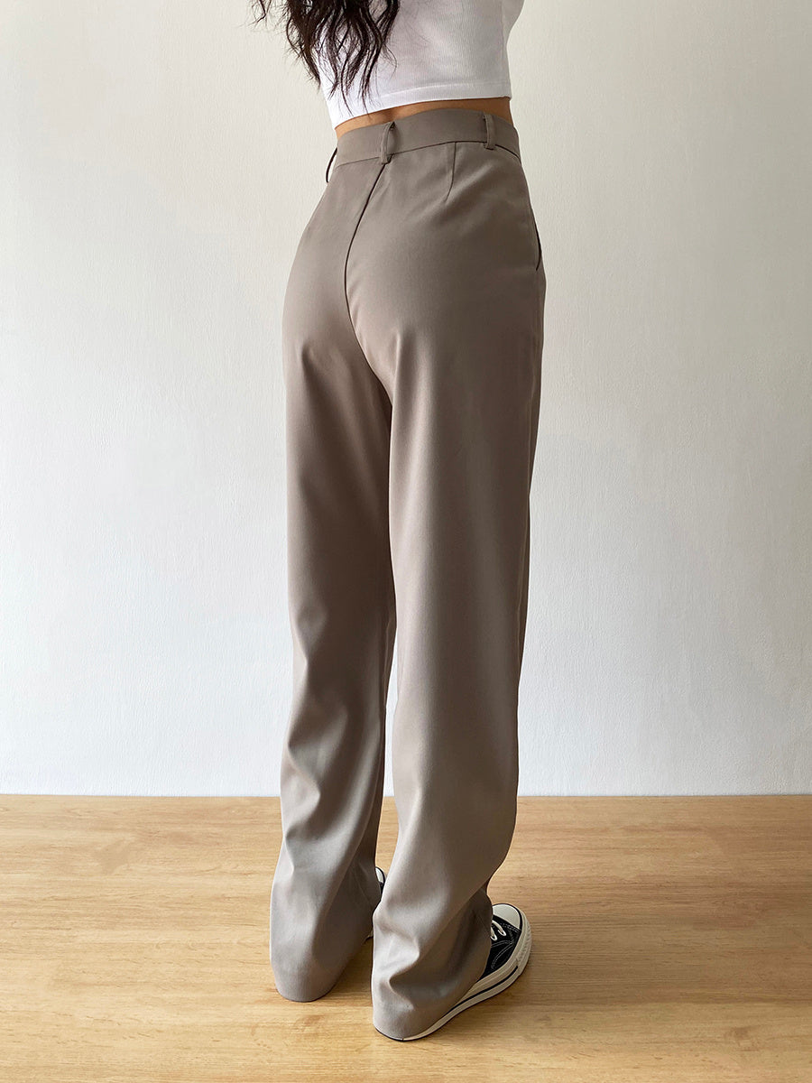 Pantalones rectos adelgazantes retro para mujer